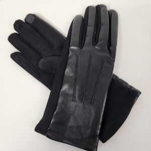 Faux Leather Black Gloves Size L NWOT Unisex NEW driving gift